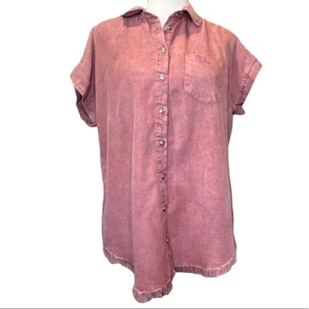 Roolee 100% Tencel Button Down Blouse
